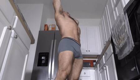 Tony in the kitchen foot joi