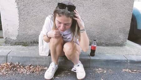 Sonja showing off here spitting skills