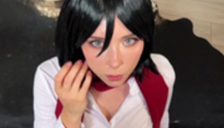 Wow! Eren Yeager Roughly Fucks Mikasa and Cums Twice On Ass and on Pussy POV. Yehoo!!!