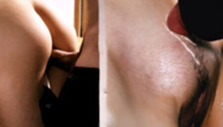 Eating Cum From Boss On Wifes Pussy