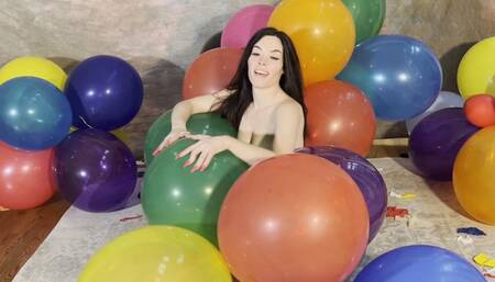 JOI Pin Popping A Huge Balloon Boa