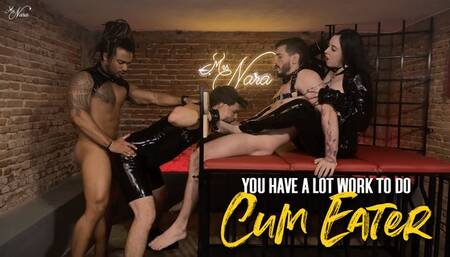 Nara bring two bulls to help her to humiliate her cuckold (720 EN-sub)