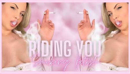 Riding You (Smoking Fetish) 480WMV - Hot blonde girl rides your cock topless while smoking a cigarette
