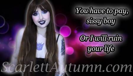 Pay me or I will ruin your life, Sissy Boy - MP4 SD 480p