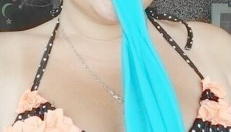 blow big blue balloon on beachball