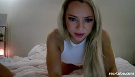 guy pulls away panties and licks her pussy