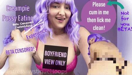 Beta Censored Cuckolding Creampie Pussy Eating - Female Domination Humiliation Tease & Denial with Femdom Mistress Mystique - MP4
