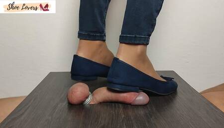 Blue ballet flats cockbox shoejob 1080 no bgm
