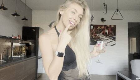 Sexy blonde is teasing you (tease)