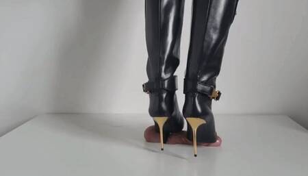 Lady Latisha - CBT Trample Board - Balmain Stiletto Boots (V2) - UHD