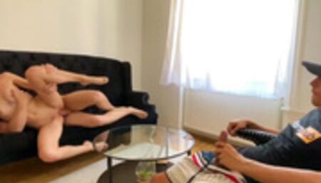 INSTAGRAM @devils_kos_ Two dudes chipped in and ordered a sex show from a beautiful photo model.