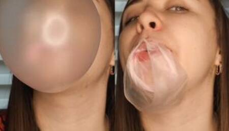 Inflating bubbles from chewing sperm