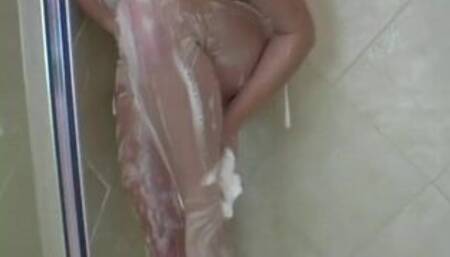 Bri with Big tits Shower rubbing lust