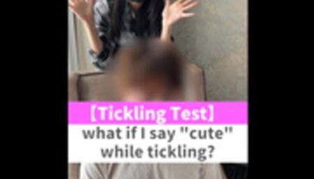 What if I say "cute" while tickling?♡ #shorts