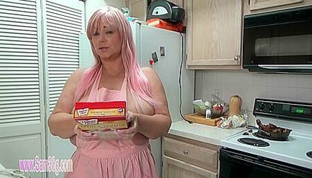 Busty Samantha38g Baking A Cake With Tits Ou