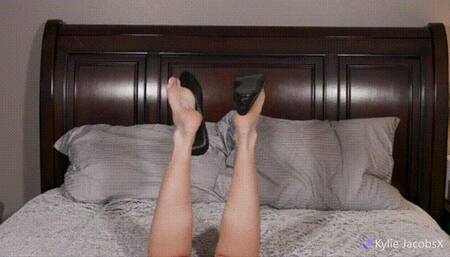 Ballet Flats Feet Up Shoe Fetish Dangling Shoeplay - Kylie Jacobsx - MP4 1080p HD