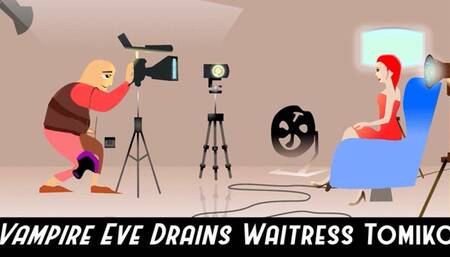 Waitress Tomiko gets Drained by Biting Vampire Eve