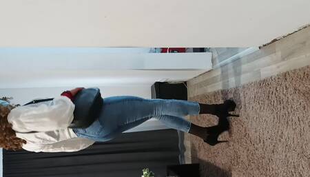 Julia in Jeans and High Heels