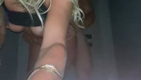 Blonde on vacation gets fucked in hotel toilet by hung albanian bar guy