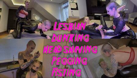 Lesbian Dunking Head Shaving Pegging Fisting ft Anura Laas Mistress Mina the Sinner