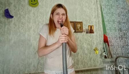 Dirty whore cleaning her body