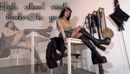 Highschool crush Blackmails (fantasy) you