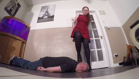 Massive Sexy Platform Boots Head Crushing Girl FLOOR CAM (4K)