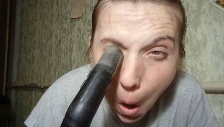 Trying to suck in an eye