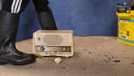 Old historical Radio for my steel toes Wellies