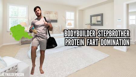 Bodybuilder stepbro protein fart domination