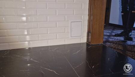 Enjoying Hunter boots barefeet in leather pants