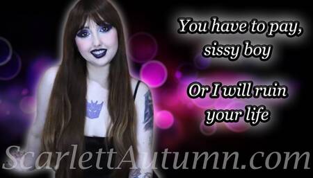 Pay me or I will ruin your life, Sissy Boy - WMV SD 480p