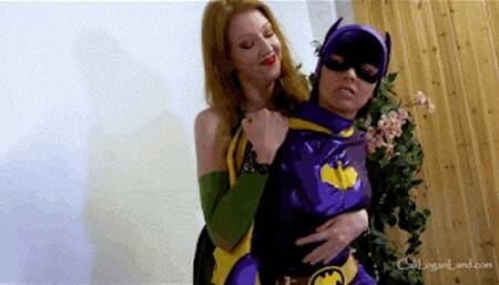 Batgirl Drained: P Ivy uses her magic plant potions to weaken the superheroine and squeeze the fight out of her starring Cali Logan & Sonia Harcourt (mob)
