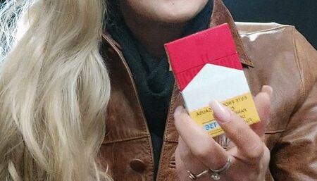 Smoking the Frenchwoman, in her natural leather coat