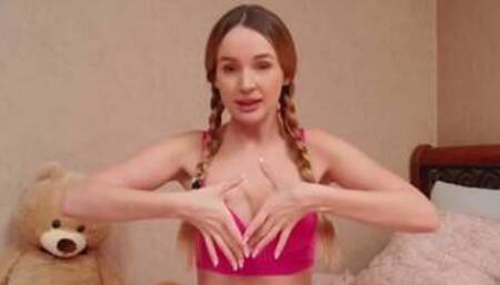 kaisa nord works a massive black dildo with her feet and her