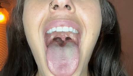 Swallowing water with an open mouth