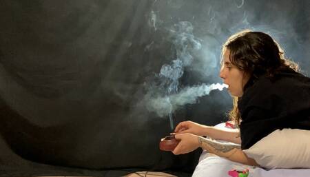 Filling the room with smoke