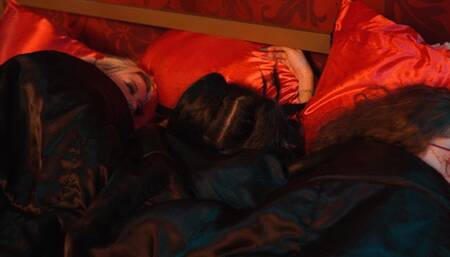 Lesbian Femdom Sleepover Threesome