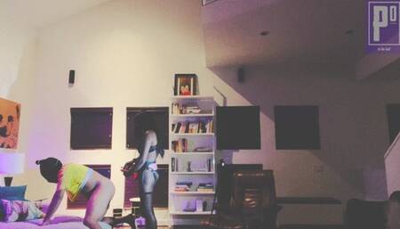 Riding Ebony Teens big Pink Cock