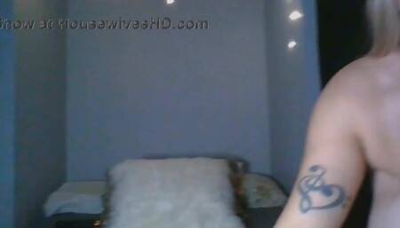 Plump Housewife Poppy rides a toy bouncing her massive H cup boobs