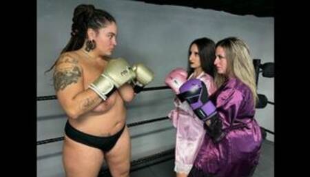 MW-1569 Mutiny & Tara vs Fiesty Feminista Female boxing domination wmv