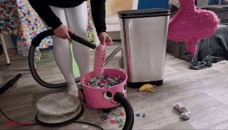 Mila - Cleaning out hetty with the Siemens after confetti spill