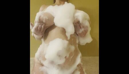 popping bubbles with my big tits