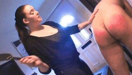 Paddling sluts ass - Governess Ely with slave 401 - MP4 file