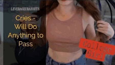 Redhead College Girl Will Do Anything to Pass - 553