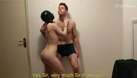 Thigh Grinding Hooded Slave's Reward - with Subtitles