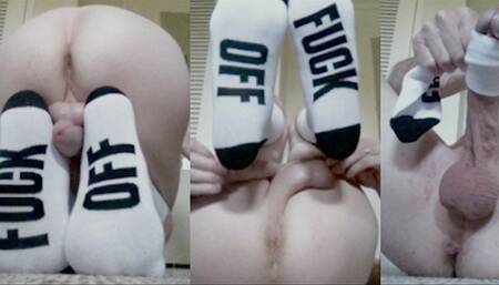 socks! 9 - sock fetish "fuck off" socks