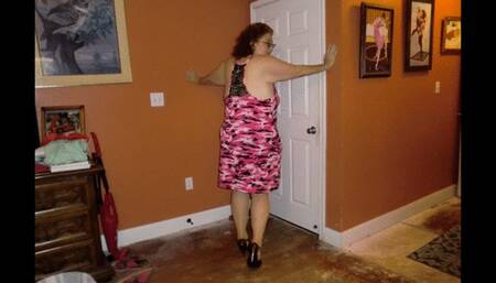 Sexy Stip From Pink Camo Lingerie, I Am Wearing abbw