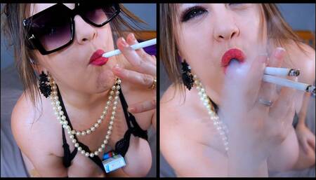 Smoking Misty120 and Marlboro Lights in Sunglasses - CS - (HD)