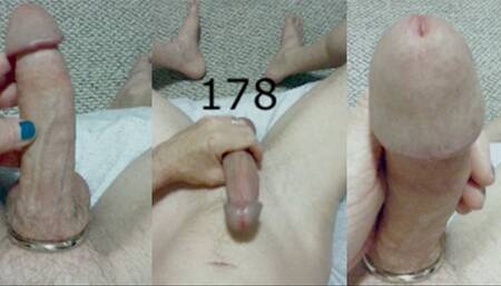 Heteroflexible K solo V178: thin slim fit muscular vascular hung older metal cock ring POV masturbation